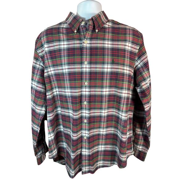 Polo Ralph Lauren Other - POLO RALPH LAUREN SHIRT — Red Green Yellow Plaid Classic Fit Men's XL